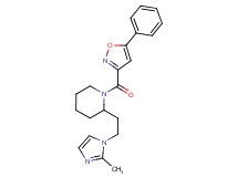 2-[2-(2-methyl-1H-imidazol-1-yl)ethyl]-1-[(5-phenyl-3-isoxazolyl)carbonyl]piperidine
