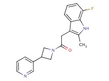 7-fluoro-2-methyl-3-{2-oxo-2-[3-(3-pyridinyl)-1-azetidinyl]ethyl}-1H-indole