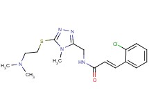(2E)-3-(2-chlorophenyl)-N-[(5-{[2-(dimethylamino)ethyl]thio}-4-methyl-4H-1,2,4-triazol-3-yl)methyl]acrylamide