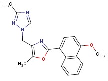 1-{[2-(4-methoxy-1-naphthyl)-5-methyl-1,3-oxazol-4-yl]methyl}-3-methyl-1H-1,2,4-triazole