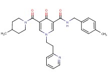 N-(4-methylbenzyl)-5-[(4-methyl-1-piperidinyl)carbonyl]-4-oxo-1-[2-(2-pyridinyl)ethyl]-1,4-dihydro-3-pyridinecarboxamide