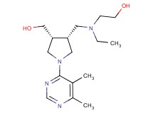2-[{[(3R*,4R*)-1-(5,6-dimethyl-4-pyrimidinyl)-4-(hydroxymethyl)-3-pyrrolidinyl]methyl}(ethyl)amino]ethanol