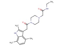 N-ethyl-2-{4-[(2,4,7-trimethyl-1H-indol-3-yl)acetyl]-1-piperazinyl}acetamide