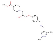 methyl 1-{3-[4-({[(1,3-dimethyl-1H-pyrazol-4-yl)methyl]amino}methyl)phenoxy]-2-hydroxypropyl}-4-piperidinecarboxylate