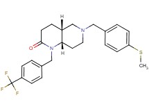 (4aR*,8aS*)-6-[4-(methylthio)benzyl]-1-[4-(trifluoromethyl)benzyl]octahydro-1,6-naphthyridin-2(1H)-one