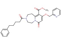 methyl 7-oxo-3-(5-phenylpentanoyl)-9-(2-pyridinylmethoxy)-1,2,3,4,5,7-hexahydropyrido[1,2-d][1,4]diazepine-10-carboxylate