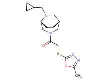 (1R*,5R*)-6-(cyclopropylmethyl)-3-{[(5-methyl-1,3,4-oxadiazol-2-yl)thio]acetyl}-3,6-diazabicyclo[3.2.2]nonane