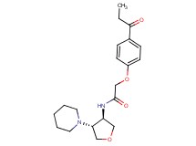 N-[(3R*,4R*)-4-piperidin-1-yltetrahydrofuran-3-yl]-2-(4-propionylphenoxy)acetamide
