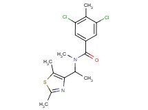 3,5-dichloro-N-[1-(2,5-dimethyl-1,3-thiazol-4-yl)ethyl]-N,4-dimethylbenzamide