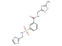 3-{[(1H-imidazol-2-ylmethyl)amino]sulfonyl}-N-[(5-methyl-1,2,4-oxadiazol-3-yl)methyl]benzamide