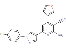 2-amino-6-[1-(4-fluorophenyl)-1H-pyrazol-4-yl]-4-(3-furyl)nicotinonitrile