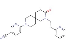 6-[3-oxo-2-(2-pyridin-2-ylethyl)-2,9-diazaspiro[5.5]undec-9-yl]nicotinonitrile