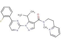 1-[4-(2-fluorophenyl)-2-pyrimidinyl]-5-isopropyl-N-methyl-N-[2-(2-pyridinyl)ethyl]-1H-pyrazole-4-carboxamide