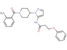 N-{1-[1-(2-methylbenzoyl)-4-piperidinyl]-1H-pyrazol-5-yl}-3-phenoxypropanamide