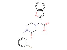 1-benzofuran-2-yl[4-(3-fluorobenzyl)-3-oxopiperazin-1-yl]acetic acid