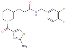 N-(3,4-difluorobenzyl)-3-{1-[(2-methyl-1,3-thiazol-4-yl)carbonyl]-3-piperidinyl}propanamide