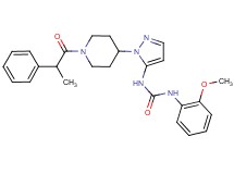N-(2-methoxyphenyl)-N'-{1-[1-(2-phenylpropanoyl)-4-piperidinyl]-1H-pyrazol-5-yl}urea
