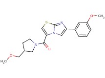 3-{[3-(methoxymethyl)-1-pyrrolidinyl]carbonyl}-6-(3-methoxyphenyl)imidazo[2,1-b][1,3]thiazole