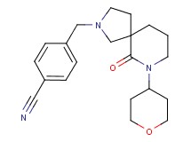 4-{[6-oxo-7-(tetrahydro-2H-pyran-4-yl)-2,7-diazaspiro[4.5]dec-2-yl]methyl}benzonitrile