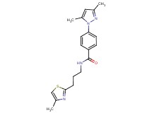 4-(3,5-dimethyl-1H-pyrazol-1-yl)-N-[3-(4-methyl-1,3-thiazol-2-yl)propyl]benzamide