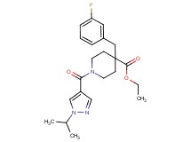ethyl 4-(3-fluorobenzyl)-1-[(1-isopropyl-1H-pyrazol-4-yl)carbonyl]-4-piperidinecarboxylate
