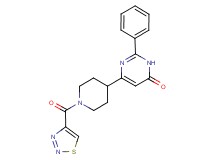2-phenyl-6-[1-(1,2,3-thiadiazol-4-ylcarbonyl)piperidin-4-yl]pyrimidin-4(3H)-one