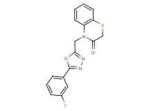 4-{[5-(3-fluorophenyl)-1,3,4-oxadiazol-2-yl]methyl}-2H-1,4-benzothiazin-3(4H)-one