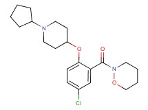 2-{5-chloro-2-[(1-cyclopentyl-4-piperidinyl)oxy]benzoyl}-1,2-oxazinane
