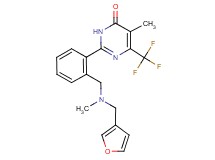 2-(2-{[(3-furylmethyl)(methyl)amino]methyl}phenyl)-5-methyl-6-(trifluoromethyl)-4(3H)-pyrimidinone
