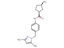 (1S*,3R*)-3-amino-N-{4-[(3,5-dimethyl-1H-pyrazol-1-yl)methyl]phenyl}cyclopentanecarboxamide