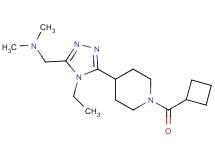 ({5-[1-(cyclobutylcarbonyl)piperidin-4-yl]-4-ethyl-4H-1,2,4-triazol-3-yl}methyl)dimethylamine