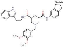 (3R,5S)-N-(2,3-dihydro-1H-inden-5-yl)-1-(3,4-dimethoxybenzyl)-N'-[2-(1H-indol-3-yl)ethyl]-3,5-piperidinedicarboxamide