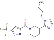 3-(1-butyl-1H-imidazol-2-yl)-1-{[3-(trifluoromethyl)-1H-pyrazol-5-yl]carbonyl}piperidine