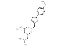 ((3S*,5R*)-5-[(dimethylamino)methyl]-1-{[5-(4-methoxyphenyl)-2-furyl]methyl}piperidin-3-yl)methanol