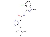 N-[(4-chloro-1-methyl-1H-indazol-3-yl)methyl]-2-(5-{[isopropyl(methyl)amino]methyl}-1H-tetrazol-1-yl)acetamide