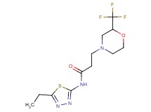 N-(5-ethyl-1,3,4-thiadiazol-2-yl)-3-[2-(trifluoromethyl)morpholin-4-yl]propanamide