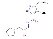 3-ethyl-N-(2-hydroxy-3-pyrrolidin-1-ylpropyl)-4-methyl-1H-pyrazole-5-carboxamide