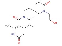 9-[(2,4-dimethyl-6-oxo-1,6-dihydropyridin-3-yl)carbonyl]-2-(2-hydroxyethyl)-2,9-diazaspiro[5.5]undecan-3-one