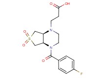 3-[(4aR*,7aS*)-4-(4-fluorobenzoyl)-6,6-dioxidohexahydrothieno[3,4-b]pyrazin-1(2H)-yl]propanoic acid