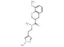 8-methoxy-N-methyl-N-[2-(1-methyl-1H-pyrazol-4-yl)ethyl]chromane-3-carboxamide