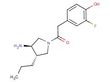 4-{2-[rel-(3R,4S)-3-amino-4-propyl-1-pyrrolidinyl]-2-oxoethyl}-2-fluorophenol trifluoroacetate (salt)