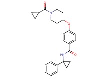 4-{[1-(cyclopropylcarbonyl)-4-piperidinyl]oxy}-N-(1-phenylcyclopropyl)benzamide