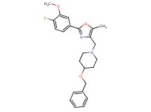 4-(benzyloxy)-1-{[2-(4-fluoro-3-methoxyphenyl)-5-methyl-1,3-oxazol-4-yl]methyl}piperidine