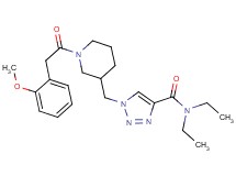 N,N-diethyl-1-({1-[(2-methoxyphenyl)acetyl]-3-piperidinyl}methyl)-1H-1,2,3-triazole-4-carboxamide
