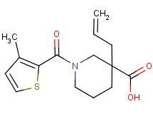 3-allyl-1-[(3-methyl-2-thienyl)carbonyl]-3-piperidinecarboxylic acid