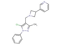 3-{1-[(5-chloro-3-methyl-1-phenyl-1H-pyrazol-4-yl)methyl]-3-azetidinyl}pyridine
