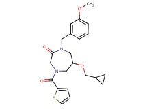 6-(cyclopropylmethoxy)-1-(3-methoxybenzyl)-4-(2-thienylcarbonyl)-1,4-diazepan-2-one
