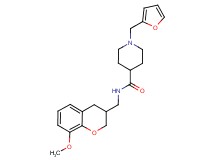 1-(2-furylmethyl)-N-[(8-methoxy-3,4-dihydro-2H-chromen-3-yl)methyl]piperidine-4-carboxamide