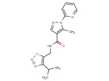 N-[(4-isopropyl-1,2,3-thiadiazol-5-yl)methyl]-5-methyl-1-pyridin-2-yl-1H-pyrazole-4-carboxamide