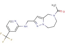 N-[(5-acetyl-5,6,7,8-tetrahydro-4H-pyrazolo[1,5-a][1,4]diazepin-2-yl)methyl]-4-(trifluoromethyl)pyridin-2-amine